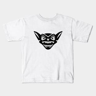 Angry Black Gremlin Face Kids T-Shirt